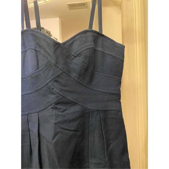 Nanette Lepore Sweetheart Mini Dress Navy Convertible Spaghetti Strap - Picture 2 of 6